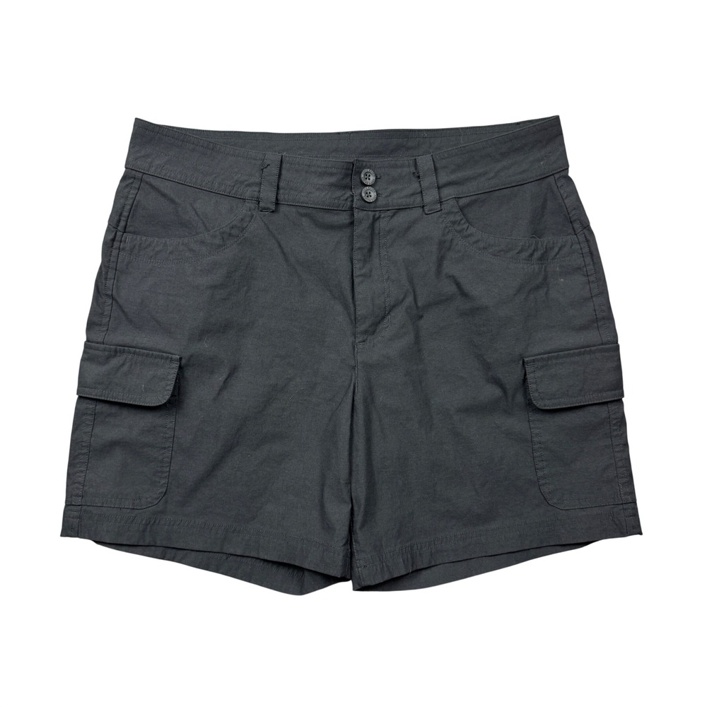 Eddie Bauer Summer Trail Shorts Womens 10 Black Cargo Hiking Nylon Granola